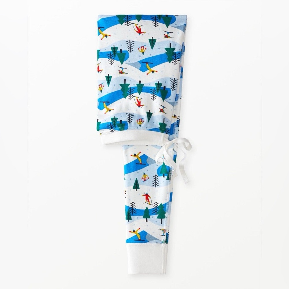 Hanna Andersson Women’s Holiday Long John Pajama Pants Ski Slope Print (Size S)